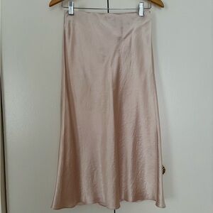 Aritzia Pink Midi Slip Skirt